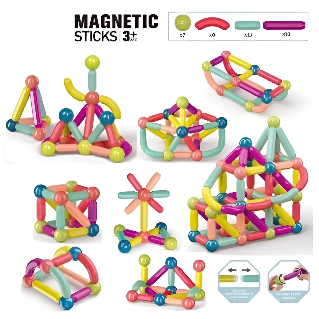 DIY Magnetic Sticks & Balls Set – Build, Learn & Play!