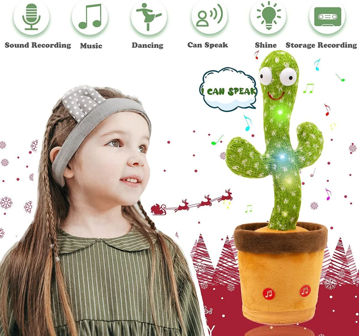 Talking Dancing Cactus with USB Charge